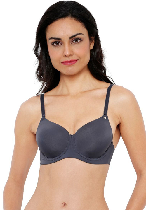 Buy Candour London Padded Wired Medium Coverage Strapless Bra-Navy