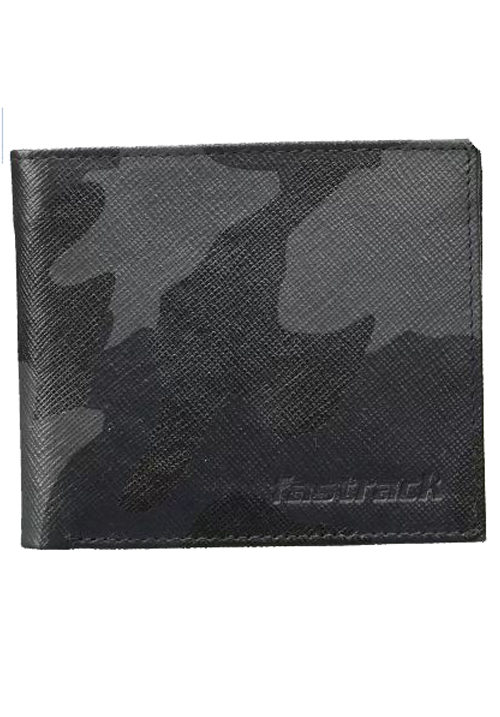 Fastrack Men Black Genuine Leather Wallet