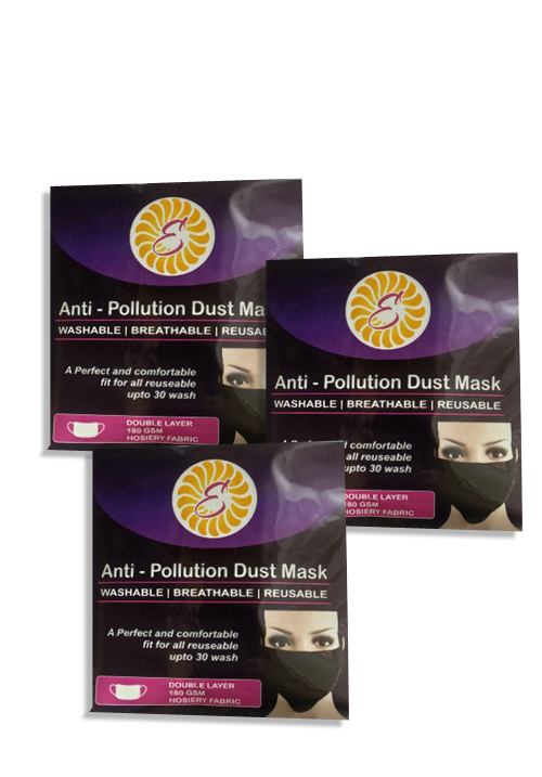 Anti- Pollution Dusk Mask Pack of 3
